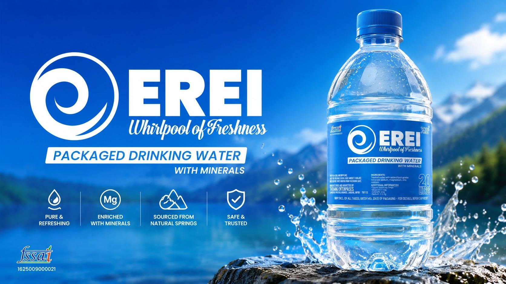 EREI – Packaged Drinking Water Brand Identity & Packaging Design