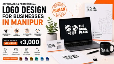 Get a professional logo design in Manipur for just ₹3,000. Includes 3 original logo concepts, editable business card, letterhead, AI, SVG, EPS, PNG, JPG and PSD files. No AI-generated logos. No templates. 100% custom design.